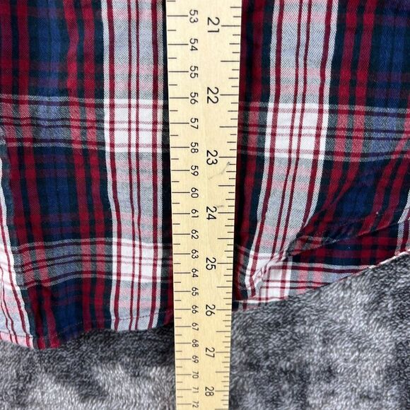 Ralph Lauren Button Up Boys L Long Sleeve Plaid Red Blue Pony Cotton - Picture 5 of 8